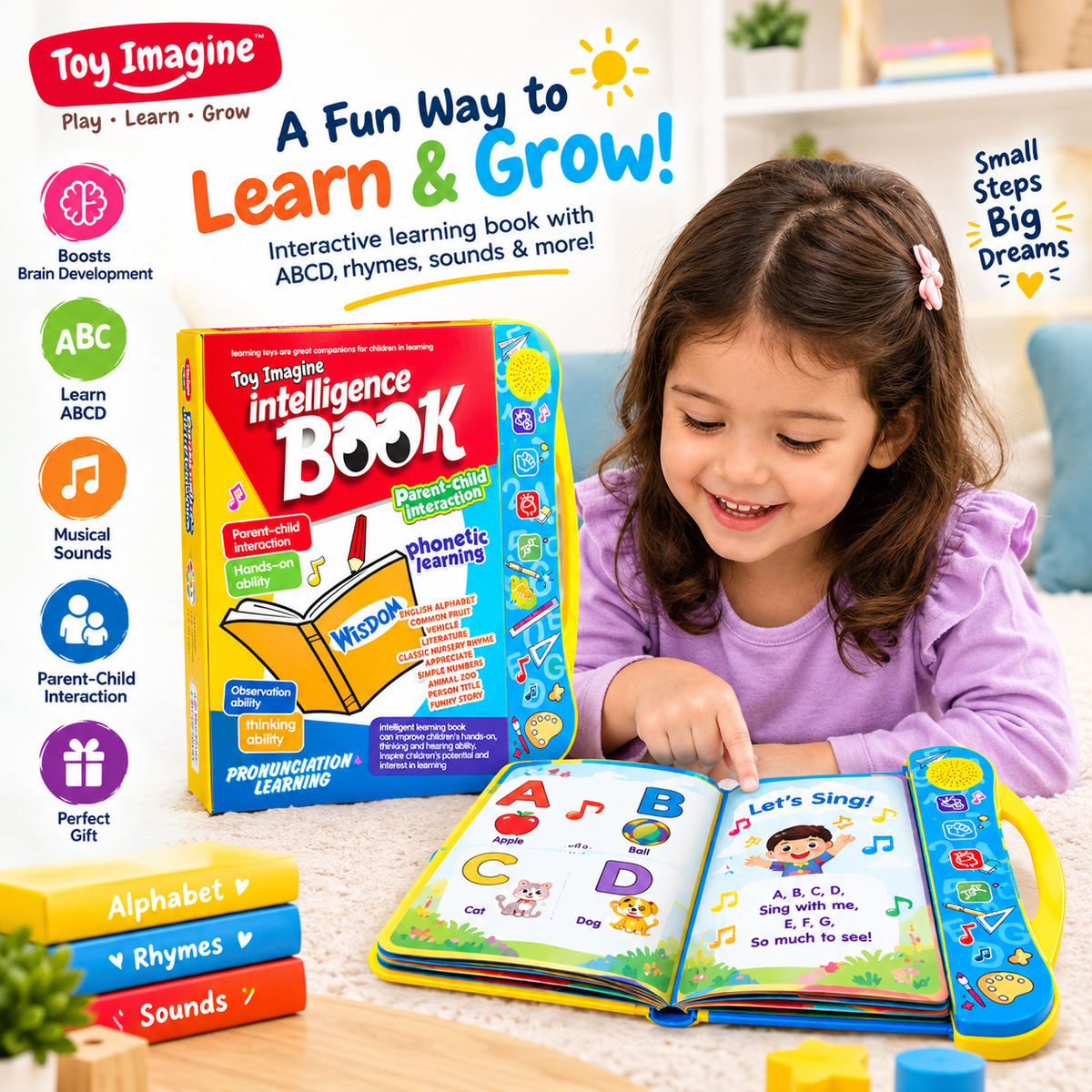 🧠 Interactive ABC Musical Learning Book for Kids 🎶